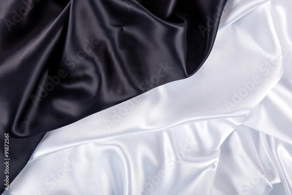 Obraz black and white silk background