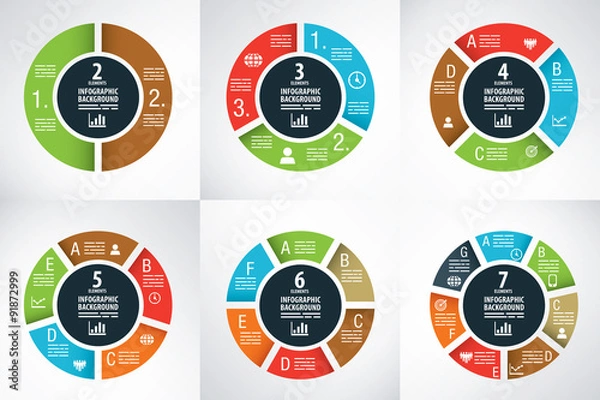 Obraz Six wheel charts