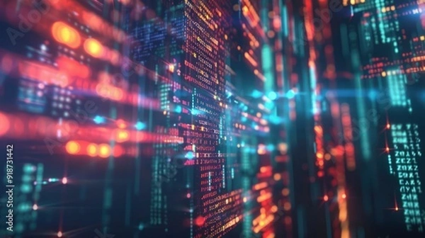 Fototapeta Abstract Digital Code Background