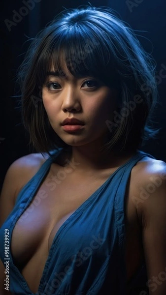 Obraz Mystique in Blue: Capturing Elegance and Intensity