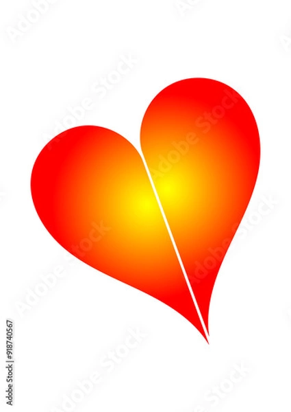 Obraz abstract red heart