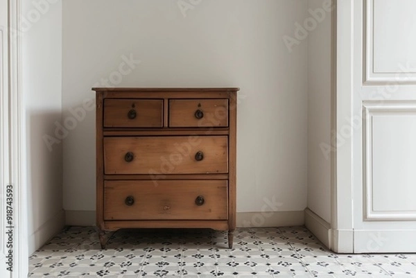 Fototapeta 茶色の素敵なアンティークチェストのある部屋