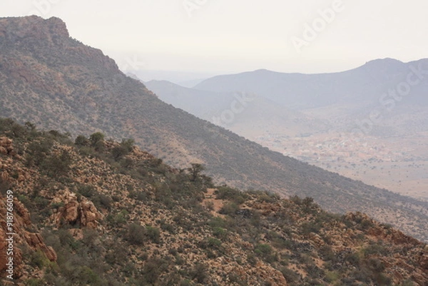 Obraz A beautiful view of mountains covered with argan trees