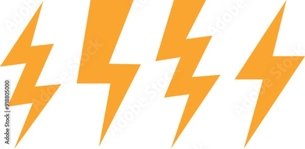 Fototapeta lightning bolt illustration thunder icon set flash icon lighting icon set