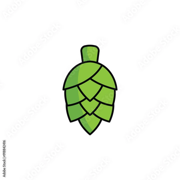 Fototapeta Hop icon design with white background stock illustration