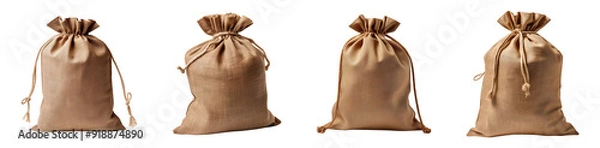Fototapeta Collection set of sack isolated on transparent background