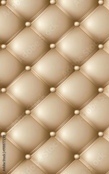 Fototapeta Opulent Beige Leather Background with Diamond Pattern and Horizontal Banner for Text Design Template
