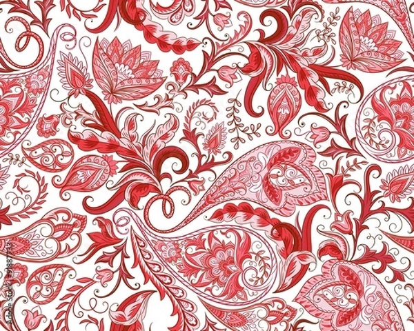 Obraz Arabic Flowers Seamless Pattern