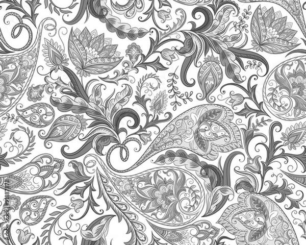 Obraz Arabic Flowers Seamless Pattern