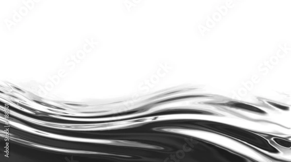 Obraz metal wave on a solid white background