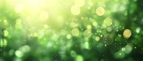 Obraz green bokeh abstract light  background and nature.