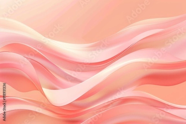 Fototapeta Abstract Pink and Peach Wavy Pattern