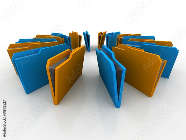 Obraz 3d rendering File folders 