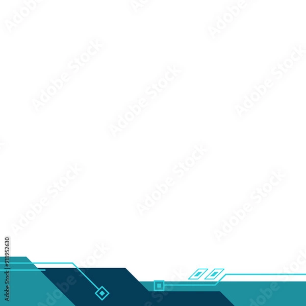 Obraz Futuristic Tech Footer