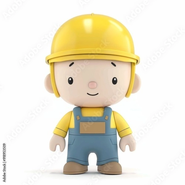 Fototapeta 3d builder with helmet 