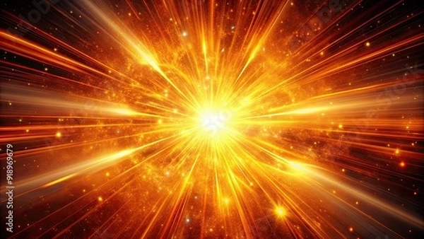 Fototapeta Dramatic cosmic display of vibrant orange light with fiery motion , cosmic, display, vibrant, orange, light, fiery