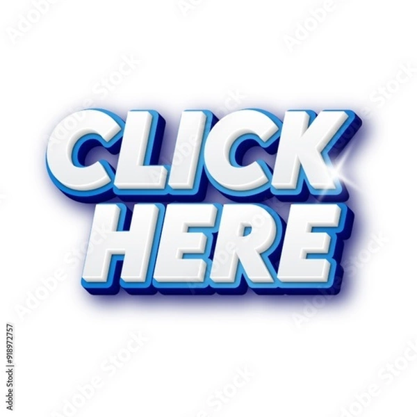 Fototapeta 3D click here text poster