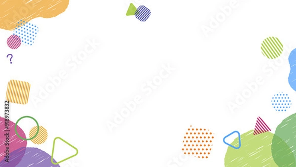 Obraz 16:9_ポップな手書き風背景素材