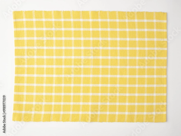 Obraz ランチョンマット_チェック_黄色_0356