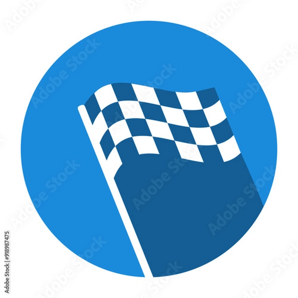 Obraz Racing flag icon vector design illustration