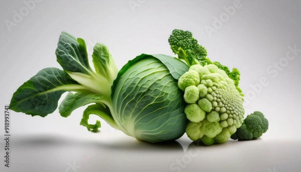 Obraz 진짜 채소 흰색 배경