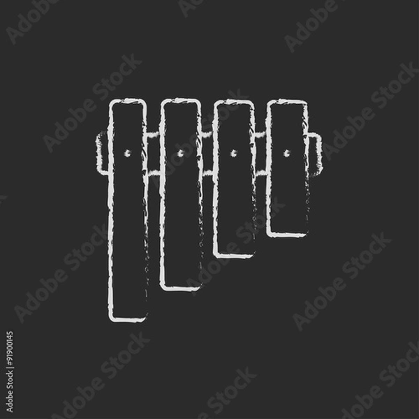Fototapeta Vibraphone icon drawn in chalk.