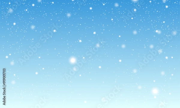 Obraz Snowfall background with sky design