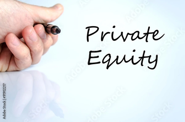 Fototapeta Private equity text concept