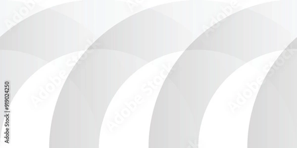 Fototapeta CIRCLE GEOMATRIC SHAPE PATTERN WHITE GRAY GRADIENT ABSTRACT BACKGROUND FOR CORPORATE BUSINESS PRESENTATION VECTOR DESIGN