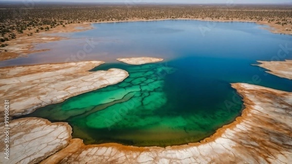 Obraz Vanishing Waters: Aerial Drama