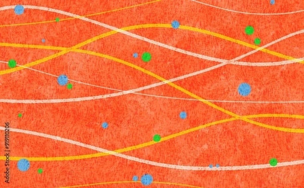 Obraz お祭り屋台の水風船をイメージした背景素材_オレンジ