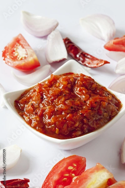 Obraz Spicy onion chutney