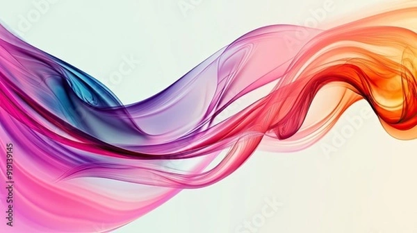 Obraz Abstract design with vibrant colors and dynamic motion effects. Ample copy space on the top."