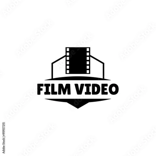 Fototapeta Cinema Logo Vector Template Isolated On White Background