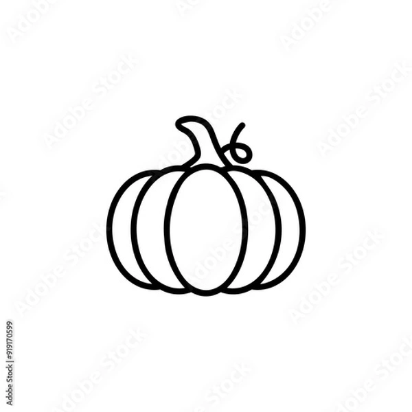 Fototapeta A symbol of warmth and seasonal delight for your creative projects. Pumpkin vector design, healthy and organic food