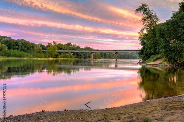 Obraz HDR sunset on the James River