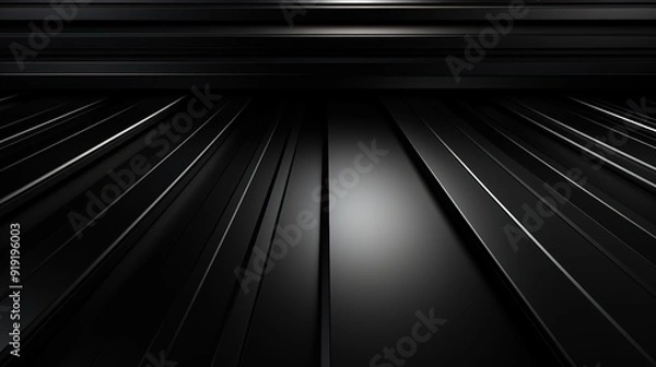 Fototapeta Abstract black metallic background with lines.
