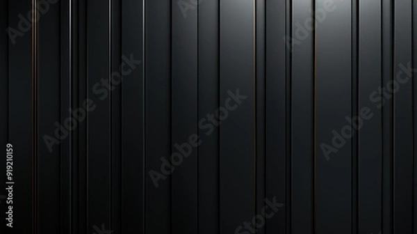 Fototapeta Abstract dark background with vertical lines and gold accents.