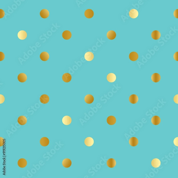 Fototapeta cute luxury background with gold polka dots