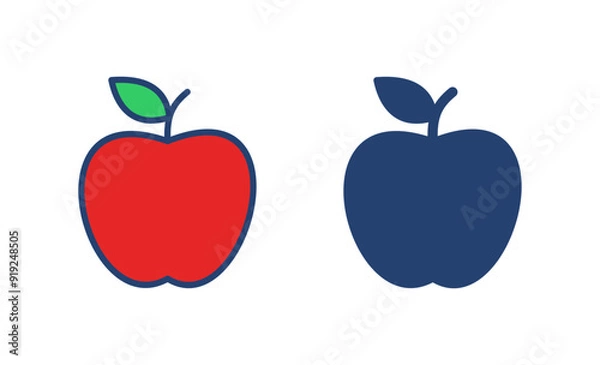 Fototapeta Apple icon vector. Apple vector icon. apple symbols for your web design.