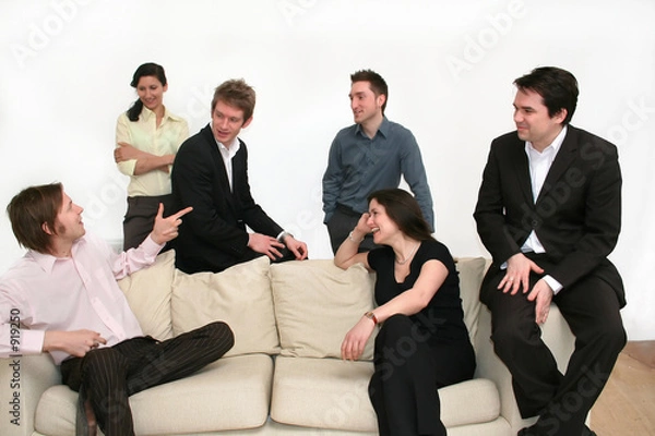 Obraz business team - conversation