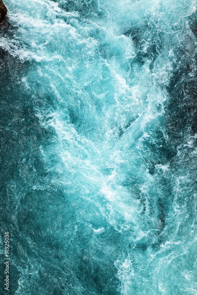 Obraz abstract background - water flows in the river