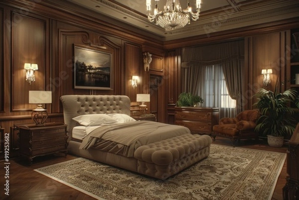 Fototapeta Luxurious Bedroom Interior Design