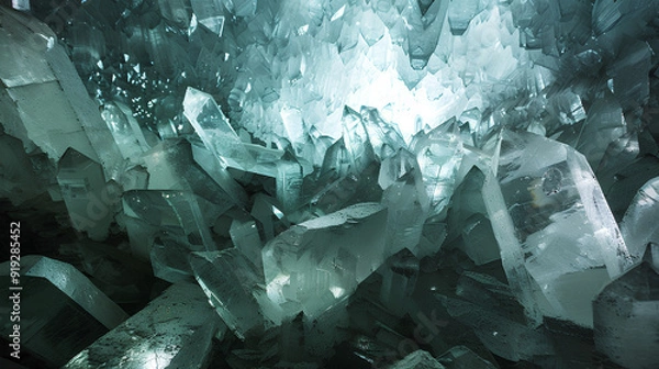 Fototapeta large crystal chunks in the ground