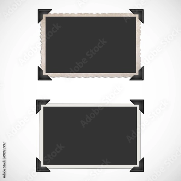 Obraz Wektor, retro foto i rama ramy