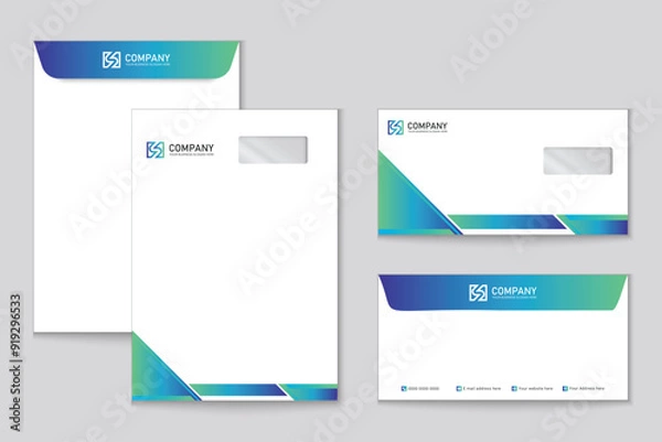 Fototapeta Professional envelope template for your business