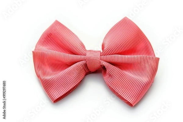 Obraz A pink bow on a white surface