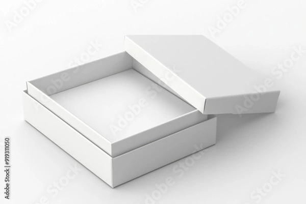 Fototapeta Paper Box Mockup A4 on isolated background created with Generative AI