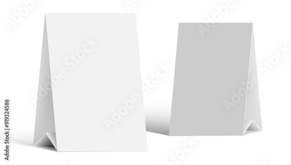 Fototapeta Stand Up Clear Card Mockup On Table