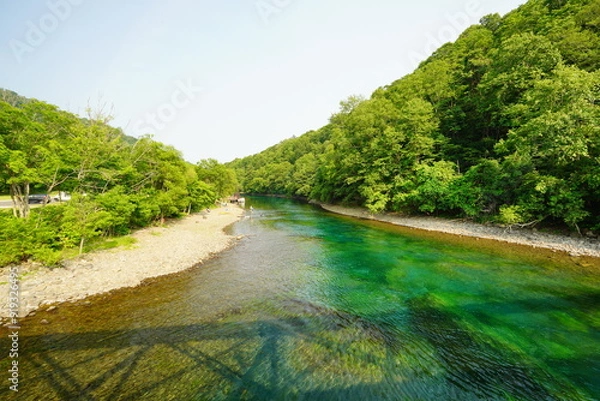 Fototapeta 支笏湖へ注ぐ清流